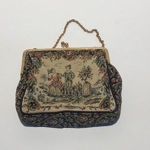 Vintage Tapestry Evening Bag